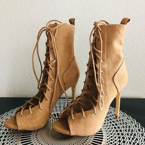 Lace up sexy Bootie heels